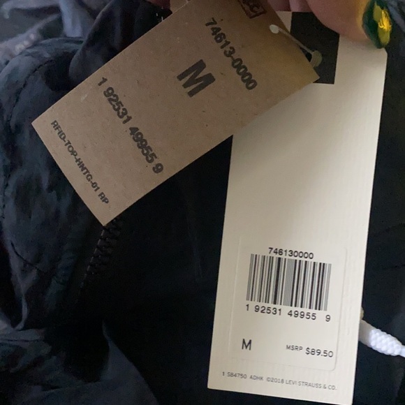 Levi's Windrunner Coat Black NWT Style 746130000 - Picture 7 of 8